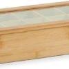 Boîte à Thé / Boîte à Thé 10 Compartiments En Bamboe 36 Cm - Zeller - Boîtes à Thé Intérieur - Ustensiles De Cuisine - Boîtes à Thé - Boîtes à Thé - Rangement Et Présentation Des Sachets De Thé