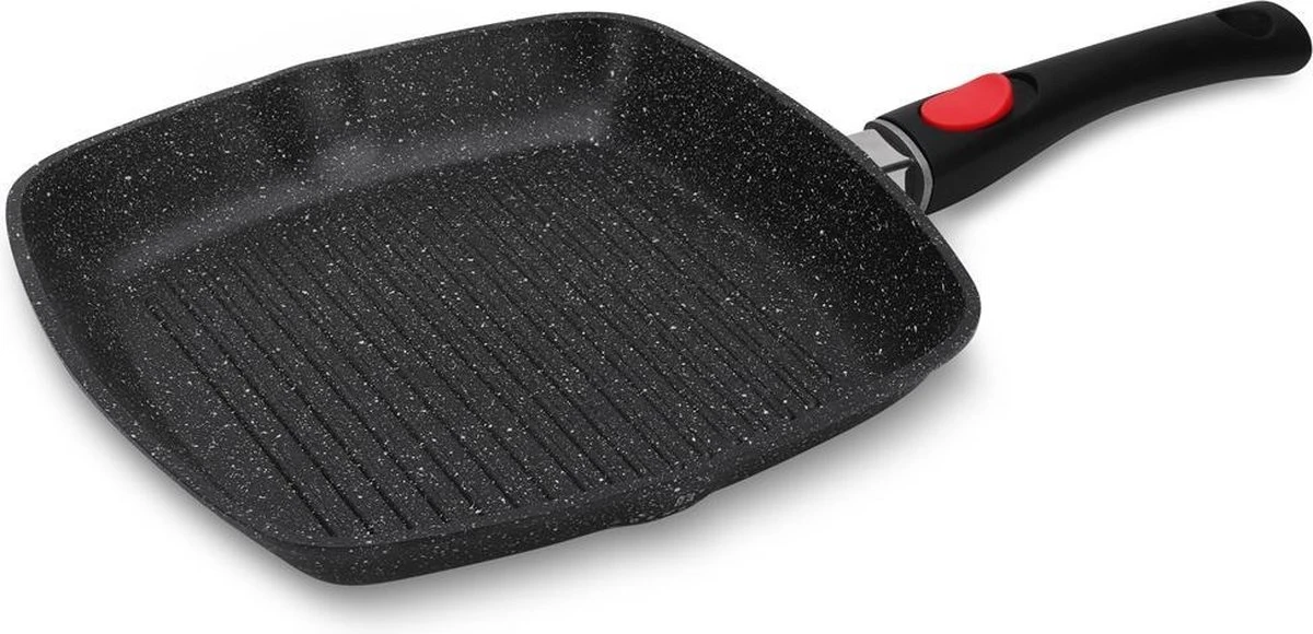 Edënberg Black Line - Poêle à Griller En Céramique Avec Couvercle - 24x24 Cm - Revêtement Antiadhésif 3 Couches ! 2 Edënberg Black Line - Poêle à Griller En Céramique Avec Couvercle - 24x24 Cm - Revêtement Antiadhésif 3 Couches ! – Image 2