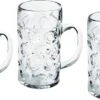 4x Chopes à Bière à Bière / Verres à Bière 1 Litre / 100 Cl / 1000 Ml De Plastique Incassable - Chopes 1 Litre - Chope Fête De La Bière / Oktoberfest - Chope à Bière Verres