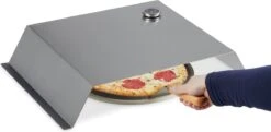 Relaxdays BBQ Pierre à Pizza - Pelle à Pizza - Cloche - Four à Pizza Barbecue - Thermomètre - 33 Cm -Cuisine Fournitures Magasin 1200x586 2