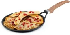 Rosmarino Black Line - Poêle à Crêpes - Ø28cm - 100% Sans PFAS & PFOA - Fonte D'aluminium - Revêtement Minéral Antiadhésif - Poignée Ergonomique - Convient à Tous Feux & Lave-vaisselle -Cuisine Fournitures Magasin 1200x595