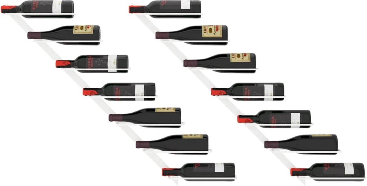 Range-bouteilles Premium - Porte-bouteilles 2 Pcs Pour 7 Bouteilles Mural Métal Blanc 5 Range-bouteilles Premium - Porte-bouteilles 2 Pcs Pour 7 Bouteilles Mural Métal Blanc – Image 5