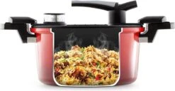 Rosmarino - Autocuiseur Avec Couvercle En Verre - Noir - Ø24cm - 5 Litres - 100% Sans PFAS & PFOA - Aluminium - Autocuiseur - Revêtement Minéral Antiadhésif - Poignées Ergonomiques - Convient à Toutes Les Sources De Chaleur -Cuisine Fournitures Magasin 1200x622 1