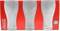 Verres à Coca Cola - Haute Qualité - 3 Pièces - Verre à Cola - Verres à Cola - 37cl - 370 Ml - Lot De 3 - Passe Au Lave-vaisselle - Fabriqué En France