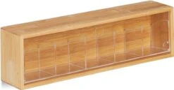 Boîte à Thé Relaxdays 5 Compartiments - Coffre à Thé - Support Pour Sachets De Thé - Bambou - Pour Env.10 Sachets De Thé -Cuisine Fournitures Magasin 1200x626 2