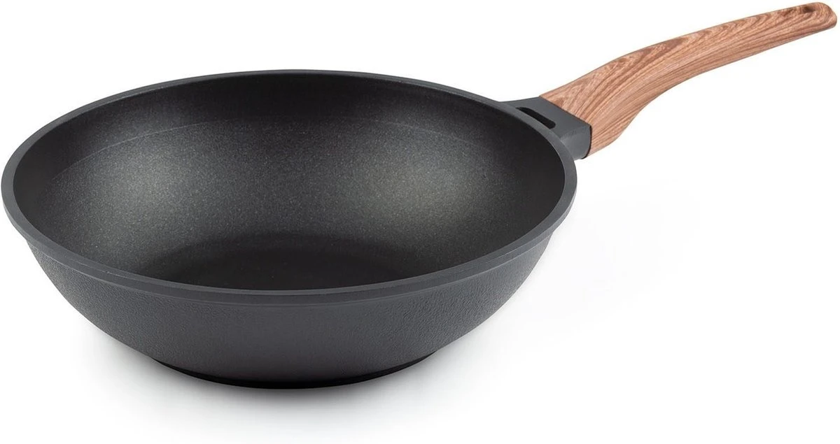 Rosmarino Black Line - Poêle Wok - Ø30cm - 100% Sans PFAS & PFOA - Fonte D'aluminium - Revêtement Minéral Antiadhésif - Poignée Ergonomique - Convient à Tous Feux & Lave-vaisselle 1 Rosmarino Black Line - Poêle Wok - Ø30cm - 100% Sans PFAS & PFOA - Fonte D'aluminium - Revêtement Minéral Antiadhésif - Poignée Ergonomique - Convient à Tous Feux & Lave-vaisselle