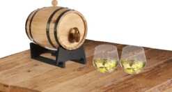Kinvara Distributeur De Boisson Avec Robinet 3 Litres Avec 2x Verres à Whisky 360 Ml
