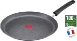 TEFAL G2663802 NATURAL FORCE Crêpière 25 Cm, Mineralia + Revêtement Anti-adhérent, Tous Feux Y Compris Induction