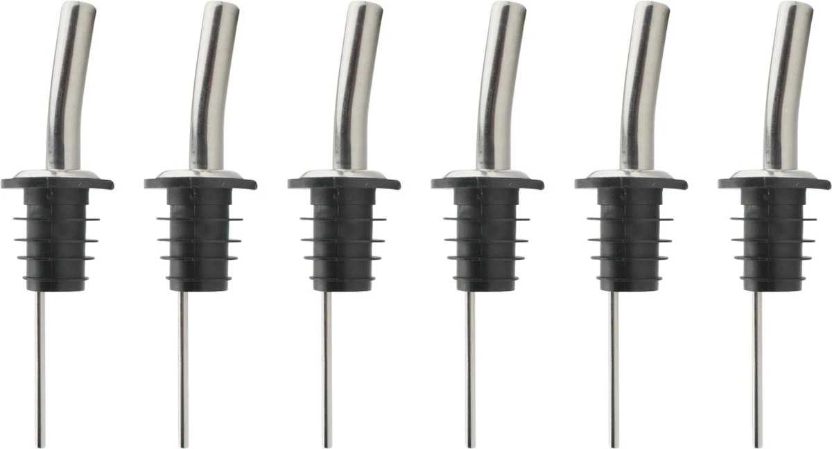 Veluw Boisson Verseur Boisson - Becs Verseurs Professionnels - Bouchon Verseur En Acier Inoxydable à Débit Rapide (6 Pièces) 1 Veluw Boisson Verseur Boisson - Becs Verseurs Professionnels - Bouchon Verseur En Acier Inoxydable à Débit Rapide (6 Pièces)