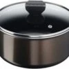 TEFAL B5544402 Cocotte Easy Cook&Clean 20 Cm (3 L) + Couvercle, Revêtement Antiadhésif, Thermo- Signal™, Tous Feux Sauf Induction, Fabriqué En France