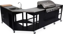 Barbecue à Gaz Rochefort 5 Brûleurs évier Planche à Découper Batterie De Cuisine Plan De Travail Et Thermomètre - Raccordement Au Gaz G1 2 F15-21 -Cuisine Fournitures Magasin 1200x654