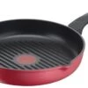 TEFAL E2374074 DAILY CHEF Poêle Grill 26 Cm, Induction, Résistant, Revêtement Antiadhésif, Facile à Nettoyer, Sain, Fabriqué En France