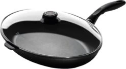 Swiss Diamond - XD Poêle à Poisson - Revêtement Antiadhésif - 38x26cm - Avec Couvercle