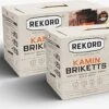 Briquette De Lignite 20 Kg Briquettes REKORD - Briquettes De Bois De Chauffage Pressées - 20 Kg - 36 Briquettes.