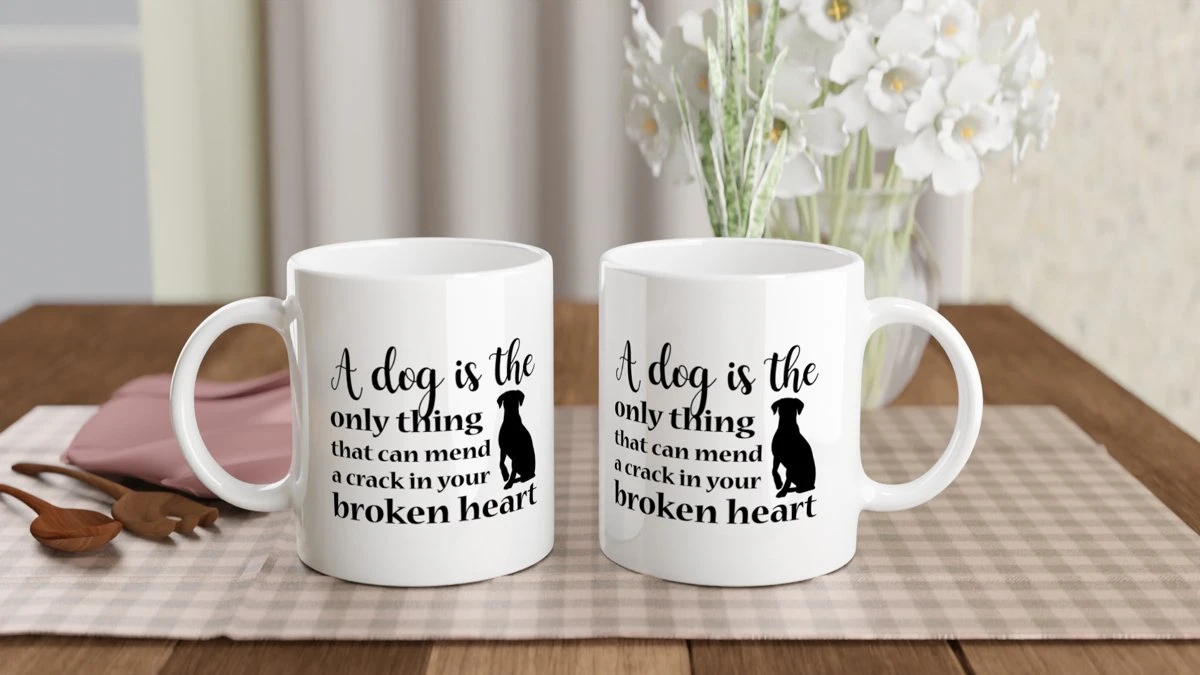 Un Chien Can Réparer Une Fissure Dans Votre Tasse En Céramique De Coeur Brisé, Belle Tasse Cadeau Pour Les Propriétaires De Chiens, Une Tasse Cadeau Pour Vos Proches, D015-177W, 11 Oz, 2 Un Chien Can Réparer Une Fissure Dans Votre Tasse En Céramique De Coeur Brisé, Belle Tasse Cadeau Pour Les Propriétaires De Chiens, Une Tasse Cadeau Pour Vos Proches, D015-177W, 11 Oz, – Image 2