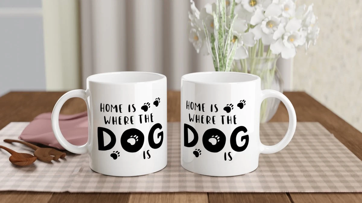 La Home Est Où Le Chien Est Tasse En Céramique, Un Cadeau Uniek Pour Vos Proches, Tasse Pour Propriétaire De Chien, Tasse à Café Pour Amoureux Des Chiens, D015-244W, 11 Oz, 2 La Home Est Où Le Chien Est Tasse En Céramique, Un Cadeau Uniek Pour Vos Proches, Tasse Pour Propriétaire De Chien, Tasse à Café Pour Amoureux Des Chiens, D015-244W, 11 Oz, – Image 2
