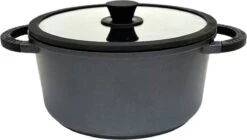 Casserole - Pan - Zwart - 4,2 Litres - Revêtement Antiadhésif - Casseroles Et Poêles - Poêle Durable - Poêle à Frire - Poêle à Mijoter