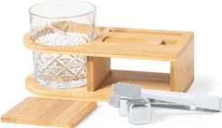 Whisky à Whisky - Whisky - Verre 350 Ml - Glaçons - Pierres à Whisky - Pince à Glace - Bamboe - Acier Inoxydable - Beige -Cuisine Fournitures Magasin 1200x690 2