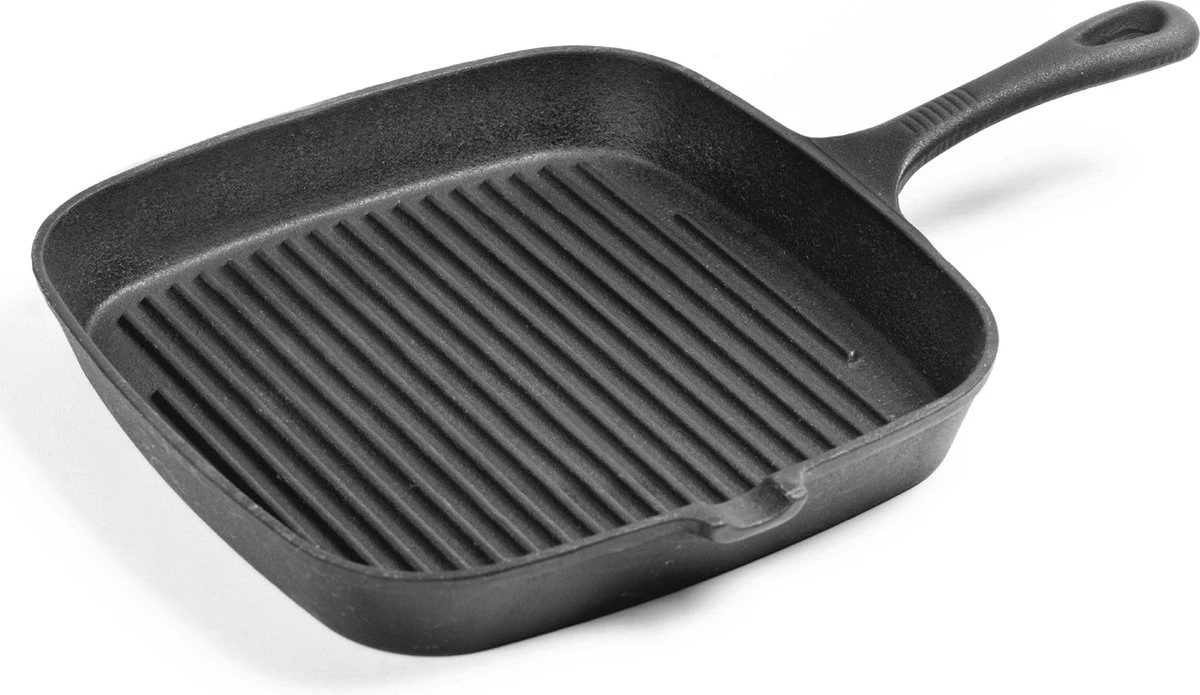 Poêle Gril En Fonte Daumonet - Poêle à Steak - 23,5 Cm - 2 Litres - Émail - Noir - Convient à Toutes Les Sources De Chaleur - Électrique - Gaz - Halogène - Induction - Céramique - Va Au Lave-vaisselle 2 Poêle Gril En Fonte Daumonet - Poêle à Steak - 23,5 Cm - 2 Litres - Émail - Noir - Convient à Toutes Les Sources De Chaleur - Électrique - Gaz - Halogène - Induction - Céramique - Va Au Lave-vaisselle – Image 2