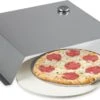 Relaxdays BBQ Pierre à Pizza - Pelle à Pizza - Cloche - Four à Pizza Barbecue - Thermomètre - 33 Cm