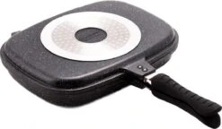 Edënbërg Stonetec Line - Luxe à Griller Double Face En Aluminium De Luxe - Ø 32cm - 3,7 Litres - Revêtement Céramique / Marbre