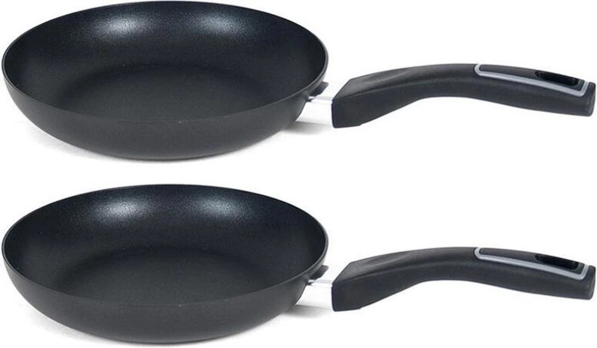 Set De 2x Pièces Petites Poêles En Aluminium Noir Gusto Avec Revêtement Antiadhésif 18 Cm - Poêles à Sauteuses 1 Set De 2x Pièces Petites Poêles En Aluminium Noir Gusto Avec Revêtement Antiadhésif 18 Cm - Poêles à Sauteuses