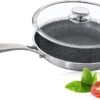 Poêle Antiadhésive Honeycomb Heavy Duty - Casserole - Wok - Avec Couvercle 30 Cm - Gaz - Electrique - Induction - Four