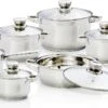 MAGNANi Ensemble De 6 Casseroles Et Poêles Avec Couvercles Tout Feux, Ensemble De Casseroles à Induction En Acier Inoxydable Comprenant 3 Casseroles, Une Marmite à Soupe, Une Poêle à Frire
