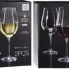 Lot De 4 Verres à Vin Witte Et 4 Verres à Vin Rouge 520 Ml / 690 Ml De Verre En Cristal - Verres En Cristal - Verre à Vin - Vins - Cadeau Amateur De Vin