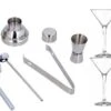 Ensemble Complet D'atelier Shaker Comprenant 4x Verres à Cocktail / Verres à Martini - 9 Pièces