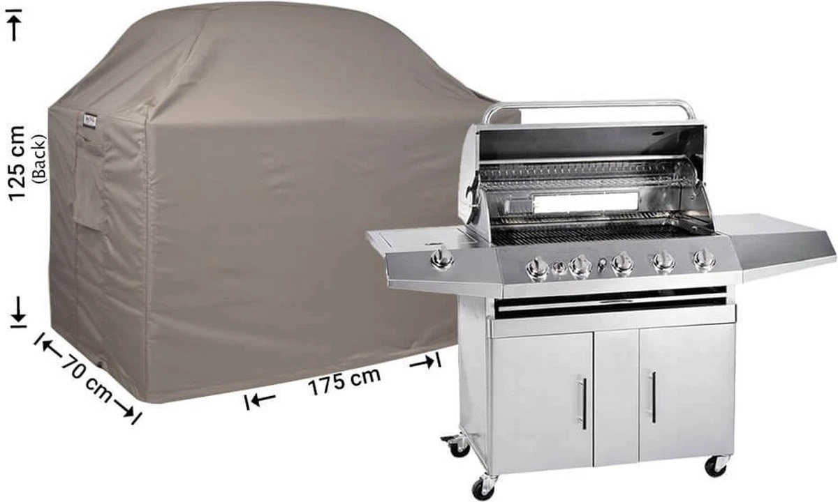 Housse Pour BBQ 175 X 70 H : 125/115 Cm - Housse Pour Barbecue - RBBQ175 1 Housse Pour BBQ 175 X 70 H : 125/115 Cm - Housse Pour Barbecue - RBBQ175