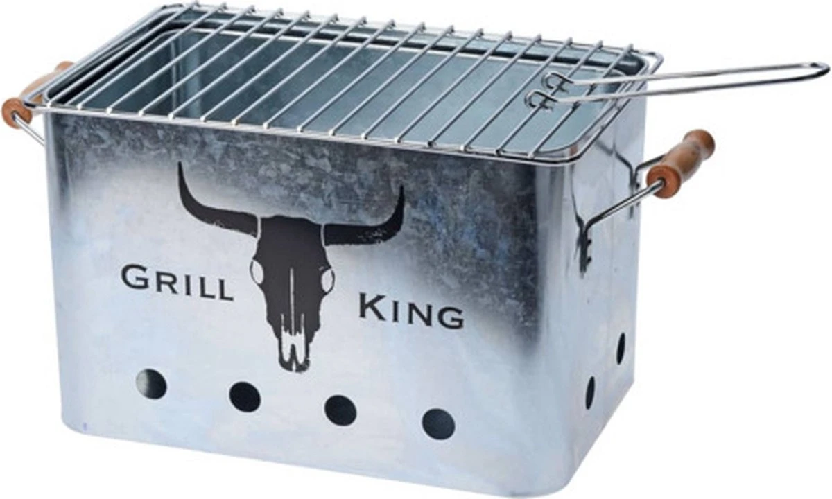 MikaMax - Barbecue Au Charbon De Bois Grill King - Acier Inoxydable - Comprend Un Cendrier Amovible Et Des Poignées Pliables 1 MikaMax - Barbecue Au Charbon De Bois Grill King - Acier Inoxydable - Comprend Un Cendrier Amovible Et Des Poignées Pliables