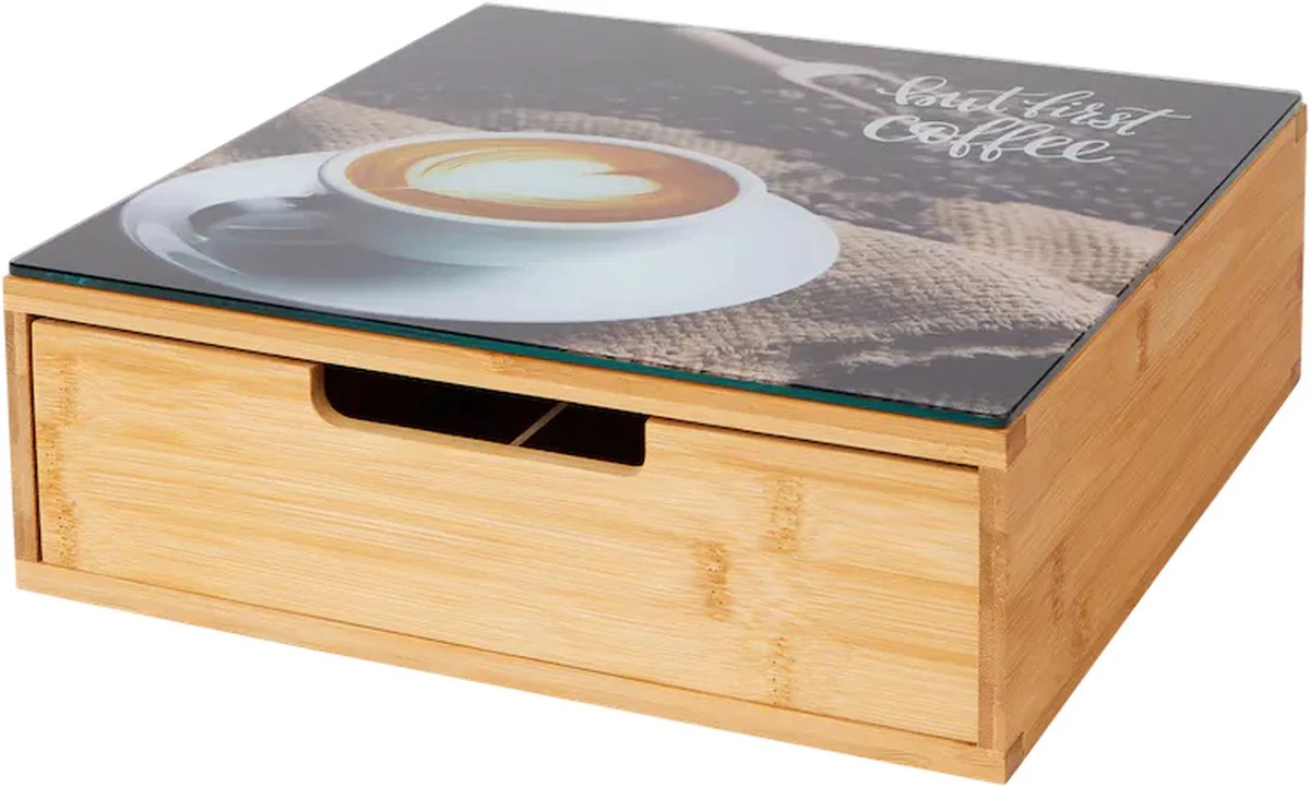 Boîte De Rangement Pour Café Et Thé - Bambou - 30x30x10 Cm Der Dolce Gusto - Nespresso - Capsules Dolce Gusto - Tasses à Café - Porte-gobelet Pour Cafetière En Bamboe 1 Boîte De Rangement Pour Café Et Thé - Bambou - 30x30x10 Cm Der Dolce Gusto - Nespresso - Capsules Dolce Gusto - Tasses à Café - Porte-gobelet Pour Cafetière En Bamboe