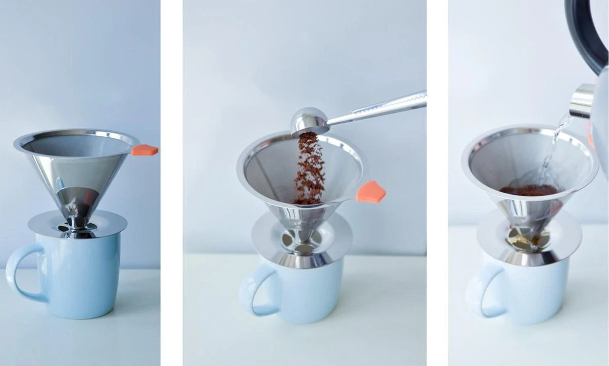 Filtre à Café Réutilisable Avec Cuillère à Café En Acier Inoxydable | Porte-filtre à Café Permanent | Pour Faire Du Café | Le Café Filtre Verse | 1 à 4 Tasses | Filtre à Café Lavable | Filtre à Café De Voyage / Camping 4 Filtre à Café Réutilisable Avec Cuillère à Café En Acier Inoxydable | Porte-filtre à Café Permanent | Pour Faire Du Café | Le Café Filtre Verse | 1 à 4 Tasses | Filtre à Café Lavable | Filtre à Café De Voyage / Camping – Image 4