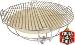 Tools4grill Diviser Et Conquérir Le Système Kamado Multi-niveaux | Système De Grille Réglable Pour Une Cuisson Directe Et Indirecte Kamado De 20 Pouces (taille De Grille De 41 Cm)