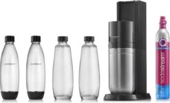 Sodastream - Terra Black Avec Bouteille De CO2, Bouteille De Remplissage En Plastique Et Pack D'échantillons Pepsi