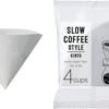 Kinto - Filtre Papier En Coton SCS-04-CP-60 - 60 Pièces - Pour 4 Tasses - Filtre à Café - Café Lent