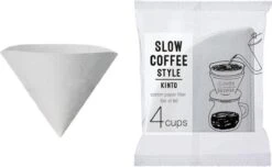 Kinto - Filtre Papier En Coton SCS-04-CP-60 - 60 Pièces - Pour 4 Tasses - Filtre à Café - Café Lent