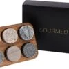 Pierres à Whisky GOURMEO (6 Pièces) En Marbre Et Granit I Glaçons Réutilisables, Pierres à Whisky, Pierres à Whisky, Pierres De Refroidissement