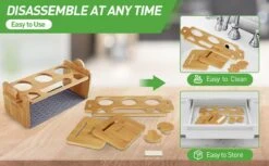 Porte- Bouteilles En Bamboe - Égouttoir à Vaisselle Avec Tapis En Caoutchouc - Accessoires Sodastream - Produits Sodastream -Cuisine Fournitures Magasin 1200x742 6