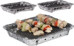 Barbecue 3 Pièces - Instantané - Jetable - Barbecue Extérieur - Table - Grille - Balcon - Pique-nique - Accessoires Barbecue - Grill - Achat Barbecue - Barbecue - Sauce Barbecue