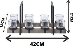 Orange85 Tea Light Holder - Photophore - Photophores Glas - Set - 8 Porte - Pièces Tea Lights - Tea Lights Porte - Glas - Contemporain - Décor