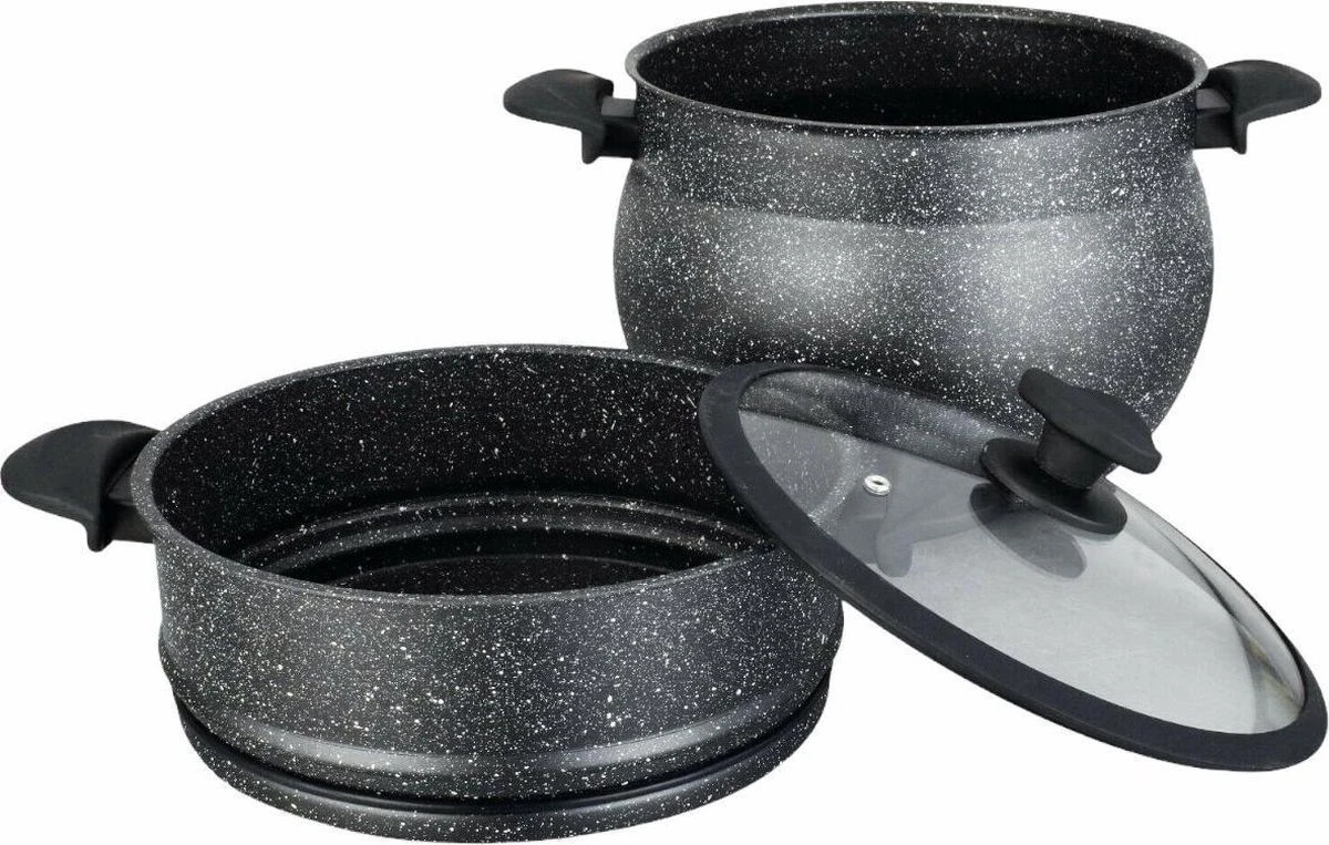 Teffo Tajine Pan / Tagine Ø 34 Cm - Modèle Profond - Convient à Toutes Les Plaques De Cuisson, Y Compris à Induction - Wit / Argent 8 Teffo Tajine Pan / Tagine Ø 34 Cm - Modèle Profond - Convient à Toutes Les Plaques De Cuisson, Y Compris à Induction - Wit / Argent – Image 8