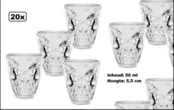20x Verre à Liqueur Tête De Mort 50 Ml - Halloween Horreur Crâne Effrayant Tir Effrayant Boisson à Thème Festival De Fête