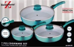 Ensemble De Casseroles De Luxe Oneiro Avec Poignée Amovible – ø20xH5cm ø24xH5.5cm ø28xH6cm – Cuisine – Salle à Manger – Cuisine – Poêle – Induction – Gaz – Casseroles – Poêles