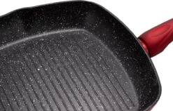 Edënbërg Red Line - Casseroles De Luxe - Set - 2 X Poêle à Frire Surélevée + Poêle à Griller - Revêtement Antiadhésif 3 Couches - Rouge -Cuisine Fournitures Magasin 1200x769 1