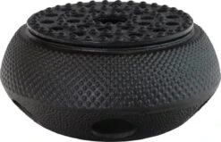 Tealøv TEAPOT WARMER CAST IRON - Chauffe-thé En Fonte Avec Bougie Chauffe-plat - Robuste Et Stable - Garde Votre Thé Encore Plus Longtemps Au Chaud - Ø 14 Cm