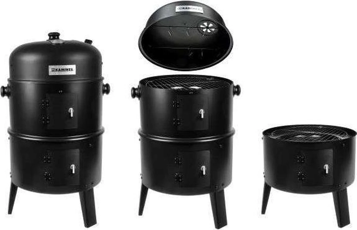 Barbecue Fumeur - BBQ Charbon De Bois - Fumeur Barbecue - Fumeur Barbecue - Fumeur - Four à Grill - Fumeur à Grill - Barbecue De Jardin 3en1 - Fumeur Barbecue - Fumeur Barbecook XL - Couvercle Avec Thermomètre - Zwart - 45x80cm 1 Barbecue Fumeur - BBQ Charbon De Bois - Fumeur Barbecue - Fumeur Barbecue - Fumeur - Four à Grill - Fumeur à Grill - Barbecue De Jardin 3en1 - Fumeur Barbecue - Fumeur Barbecook XL - Couvercle Avec Thermomètre - Zwart - 45x80cm