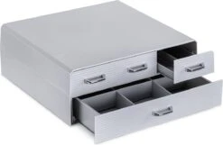 Porte-capsule Navaris Avec 4 Tiroirs - Compatible Avec Nespresso Et Plus - Support Pour Tasses à Café - Organisateur Pour Tasses Et Accessoires - Porte-gobelet Noir