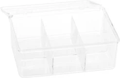 Relaxdays 8 X Boîte à Thé Transparent - Boîte à Thé 6 Compartiments - Organisateur De Sachets De Thé - Rectangle -Cuisine Fournitures Magasin 1200x784 3